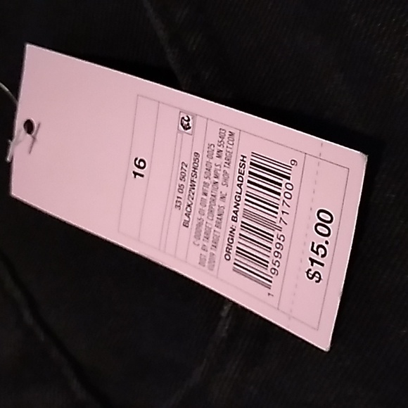 Wild Fable Distressed Women's black shorts size 16 low rise shorts - Picture 5 of 8